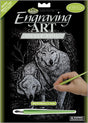 Engraving Art Silver Foil Set - Wolves in Trees