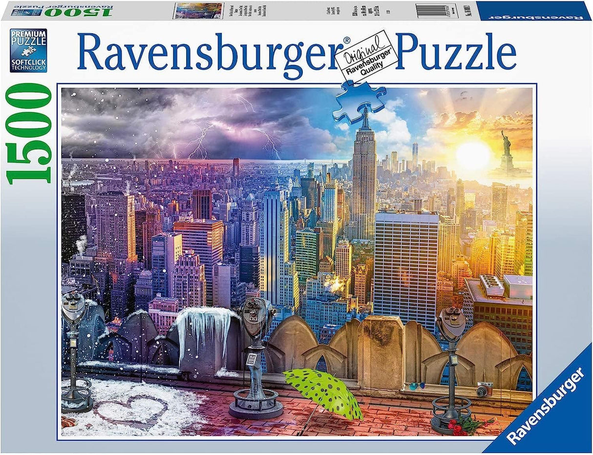 New York Summer And Winter 1500 Piece Jigsaw