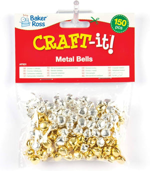 Gold & Silver Metal Bells (Pack of 150)
