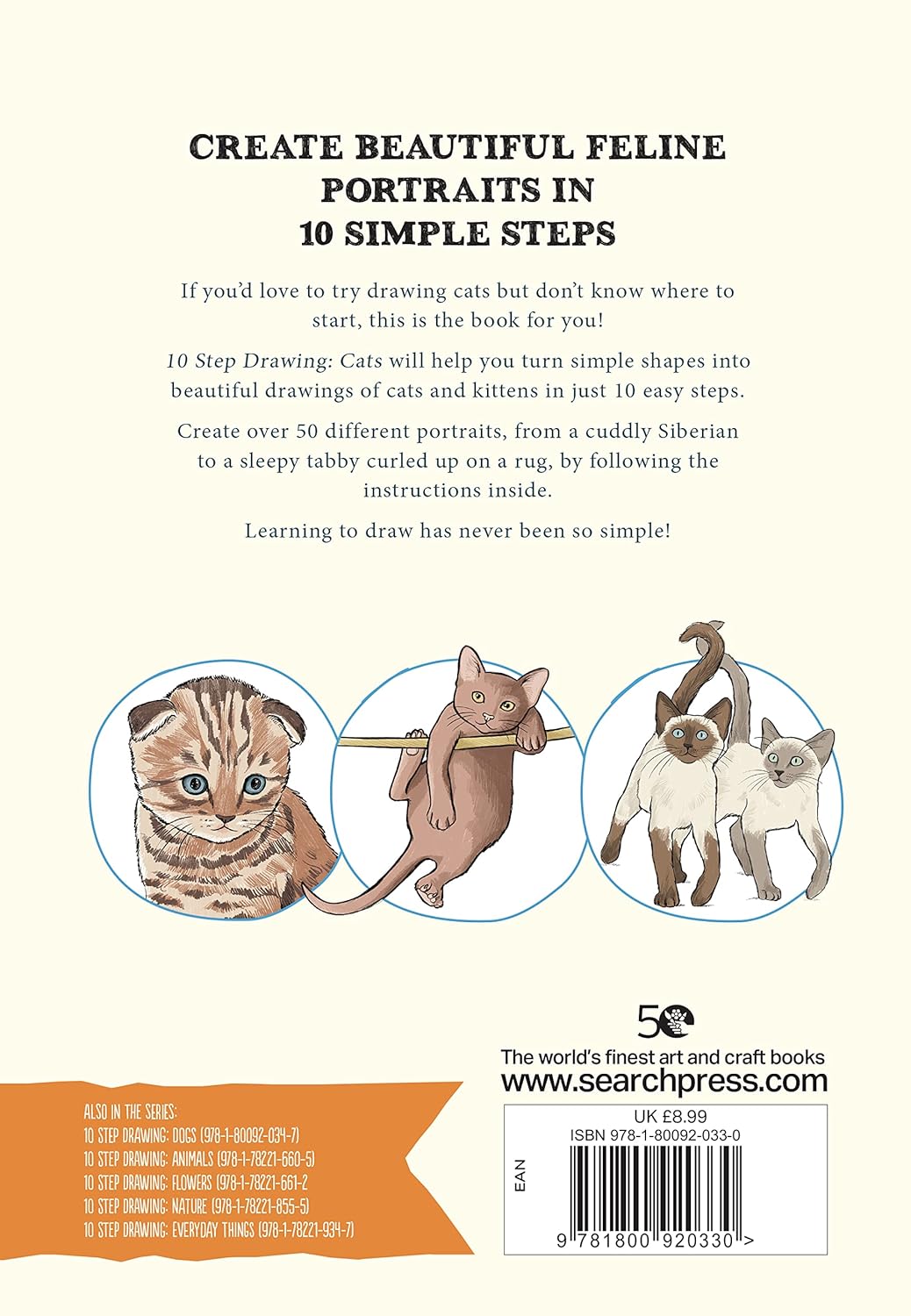 10 Step Drawing: Cats Book