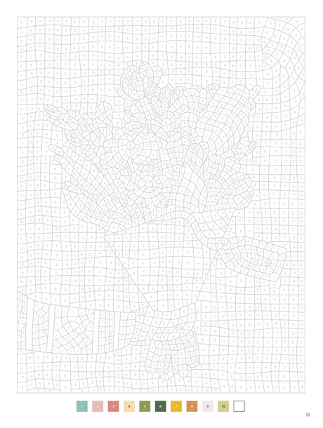 Color by Numbers Book: Flowers