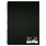 Elements Wire-O Black Sketch Book Black Paper Portrait - A3