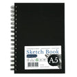 Elements Wire-O Hard Cover Sketch Book Black Portrait - A5