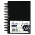 Elements Wire-O Hard Cover Sketch Book Black Portrait - A6