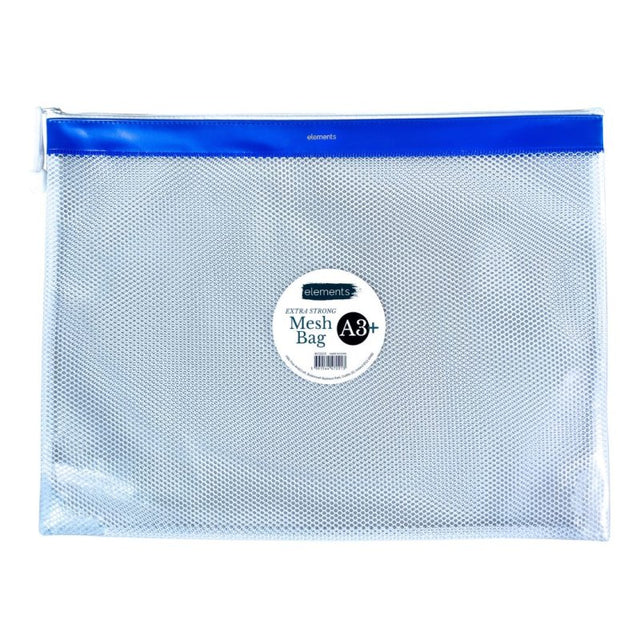 Elements PVC Mesh Bag With Blue Colour Strip A3+