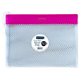 Elements PVC Mesh Bag with Pink Colour Strip A5+