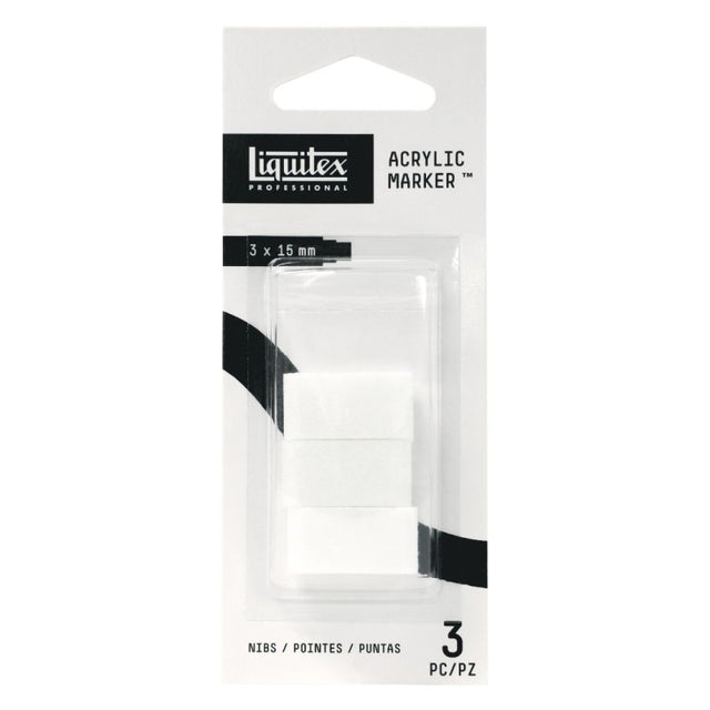 Liquitex Marker 15mm Wide Chisel Nibs (Pack of 3)