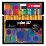 Stabilo Point 88 Arty Fineliners - Assorted Colours (24 Pack)