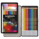 STABILO CarbOthello Pastel Pencils - Assorted Colours (Tin of 12)