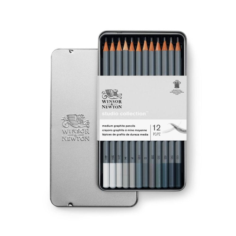 Graphite Pencils Studio Collection Medium Graphite - 12 Tin