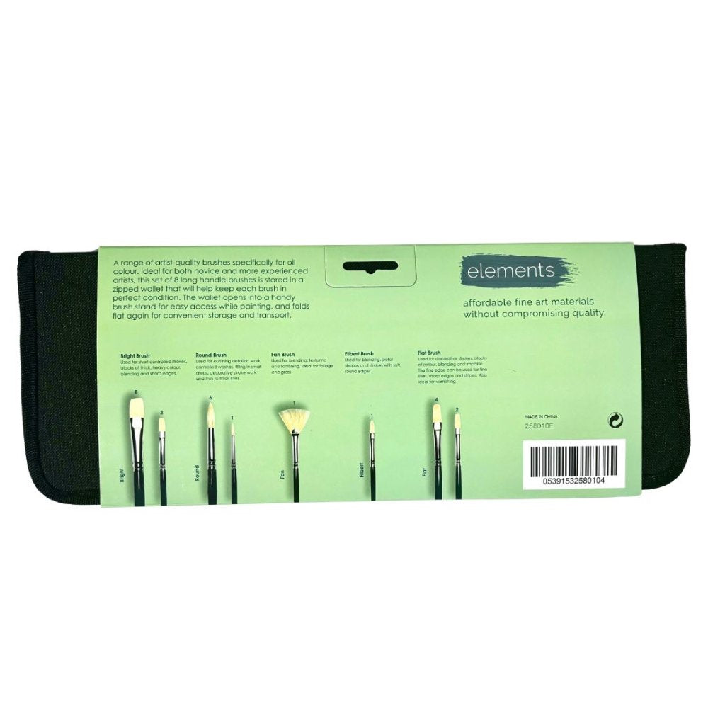 Elements Oil Brush Stand Wallet (8 Pack)