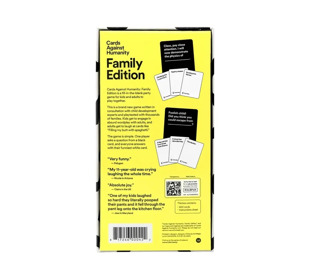 Cards Against Humanity (Family Edition) Card Game