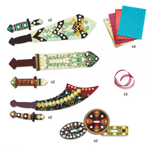 Djeco DIY Mosaics Like a Pirate Swords Craft Kit