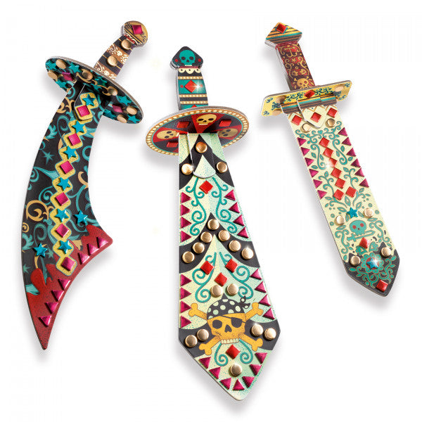 Djeco DIY Mosaics Like a Pirate Swords Craft Kit