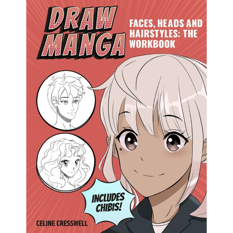 Draw Manga Faces and Heads and Hairstyles Book.
