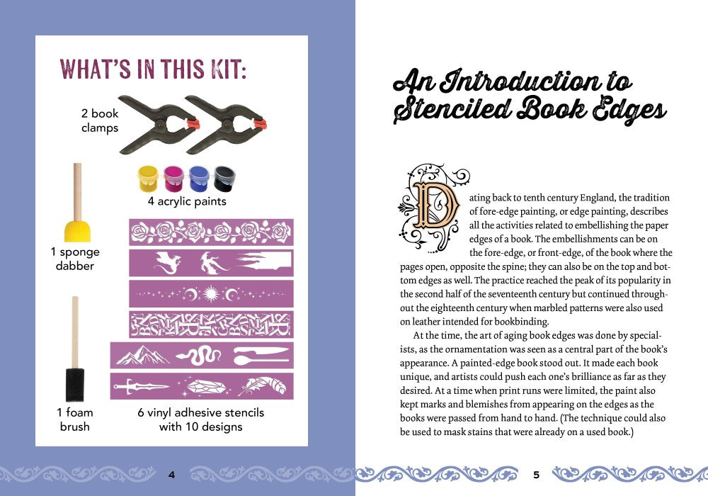 Stencilled Book Edges Kit