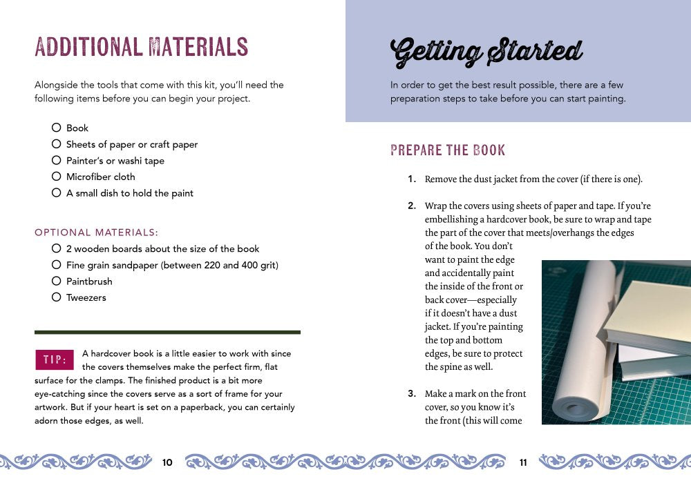 Stencilled Book Edges Kit