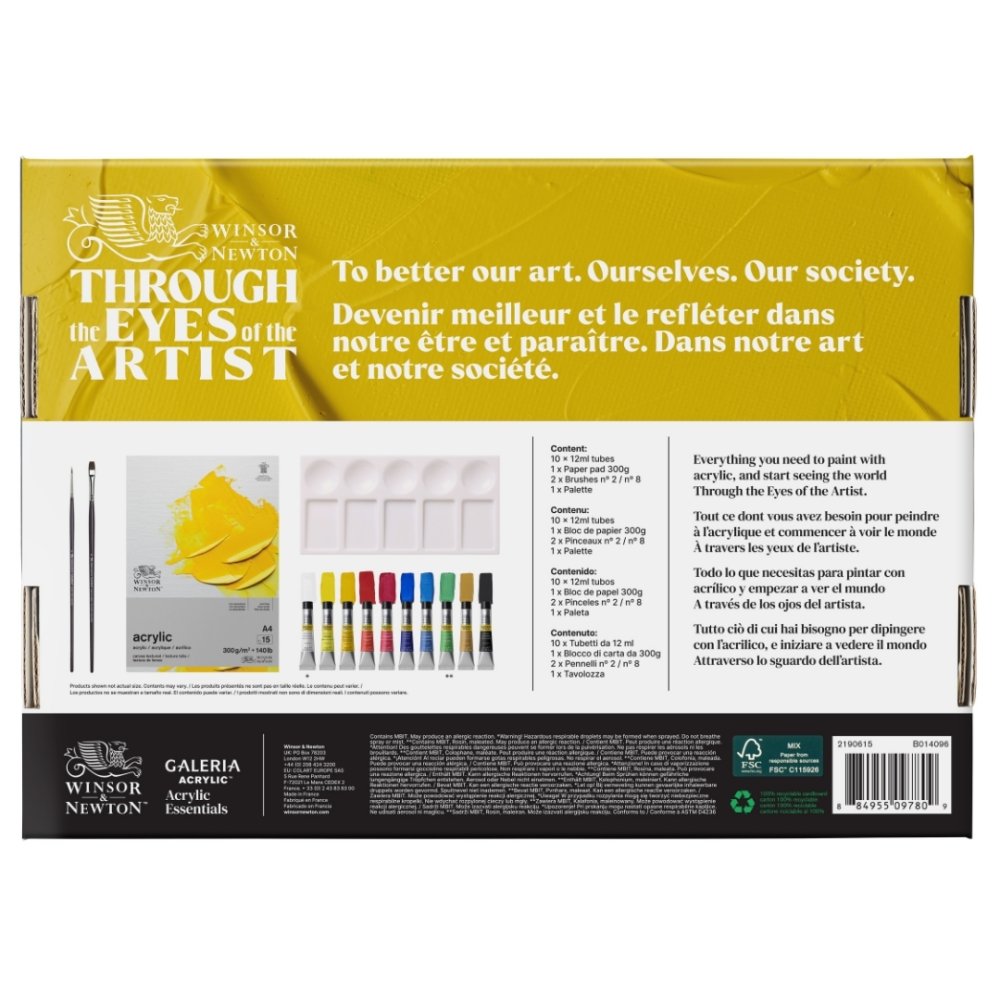 Windsor & Newton Galeria Acrylic Essentials 10x12ml