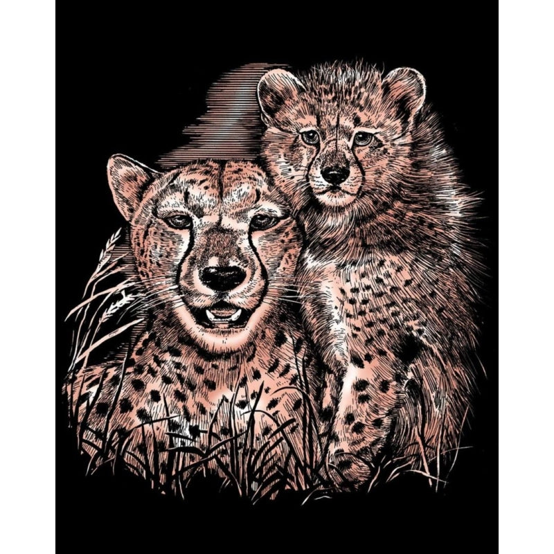 Artfoil Copper Scratch Art Kit - Cheetah