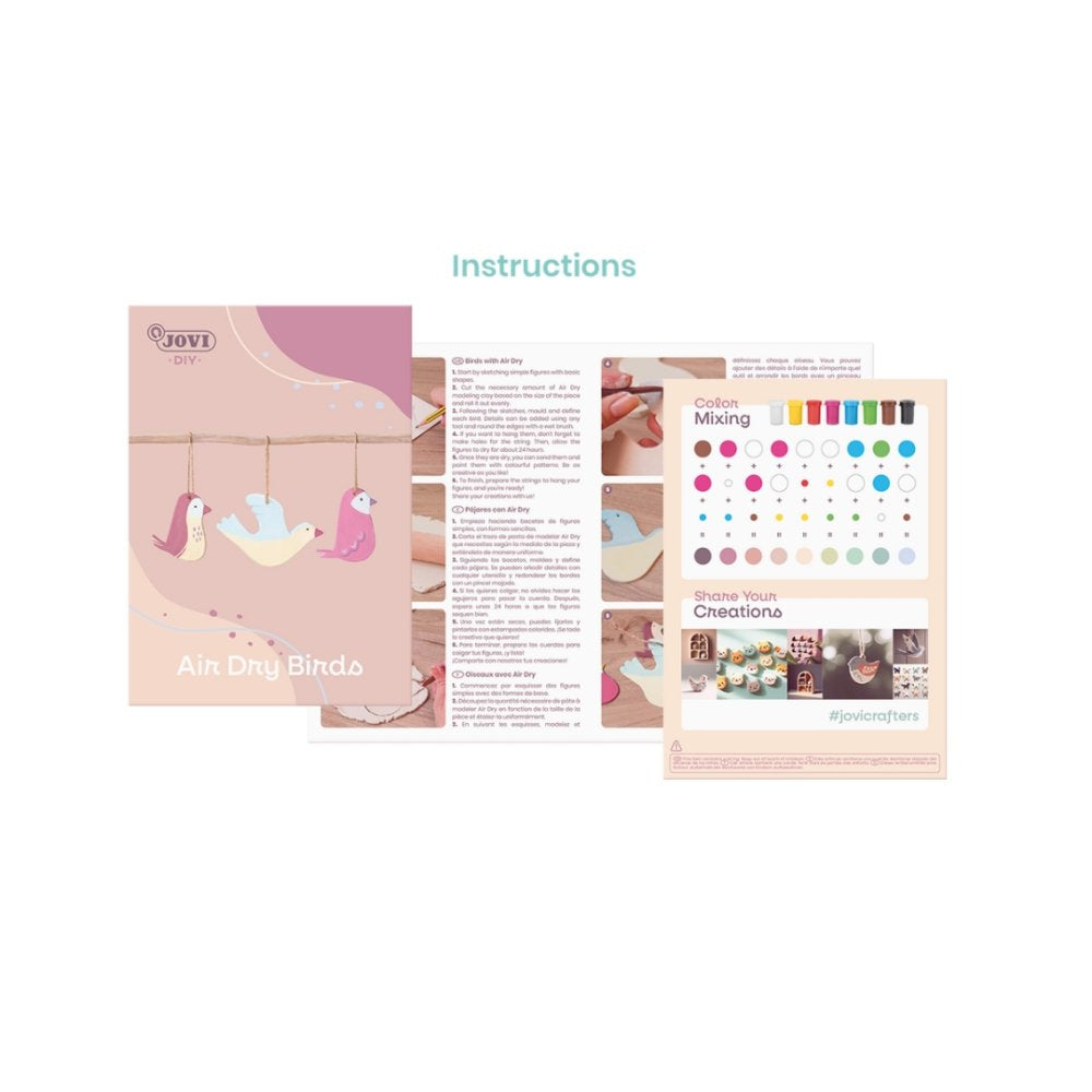 JOVI DIY Craft Kit - Air Dry Clay Birds