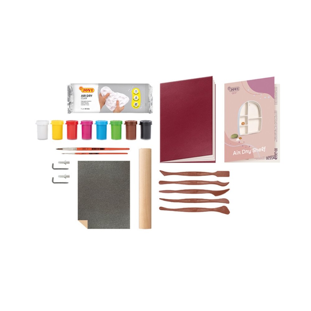 JOVI DIY Craft Kit - DIY Air Dry Clay Shelf