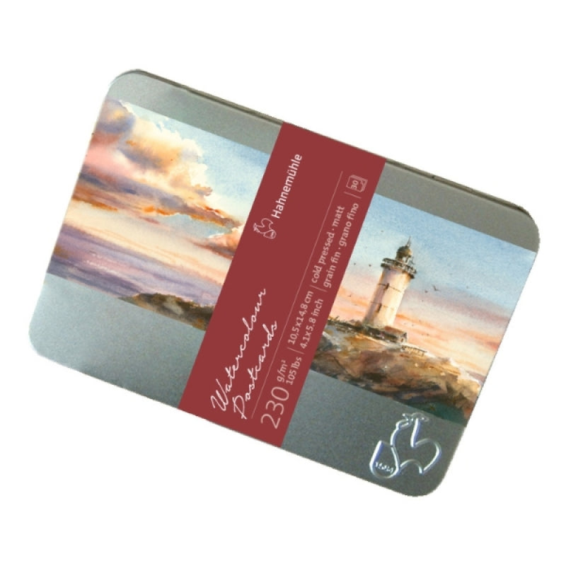 Hahnemuhle Watercolour Postcard Tin 10.5x14.8cm Cold Press