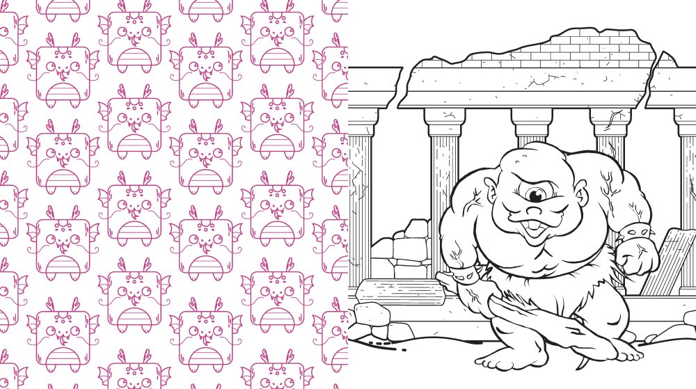 Draw & Colour Chibi Mythical Beasts Kit