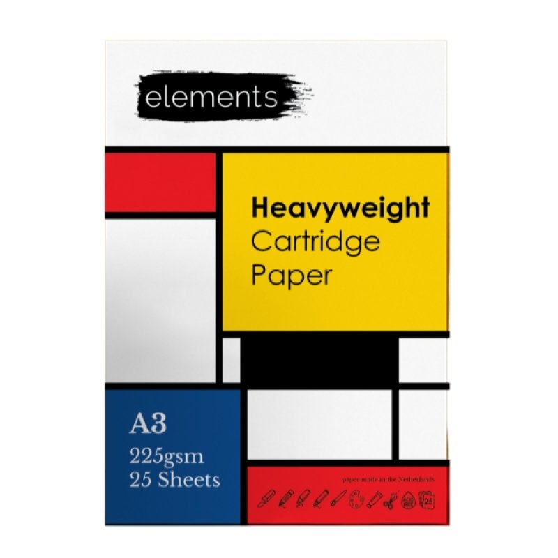Elements A3 Heavyweight Cartridge Paper Pad (25 Sheets)