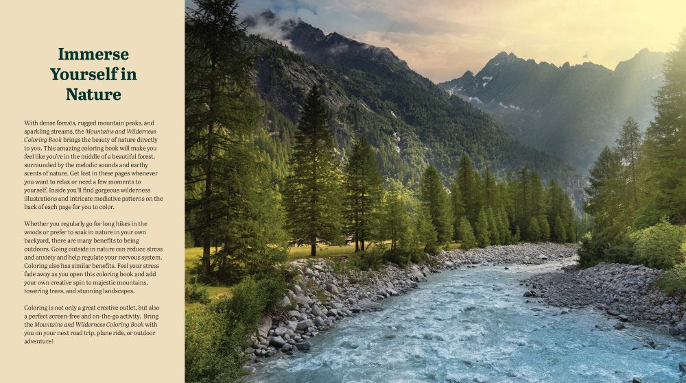 Mountains & Wilderness Colouring Book