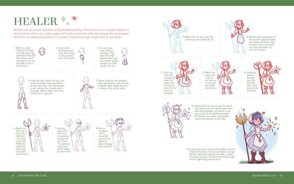 Cute Fantasy Art Class Book