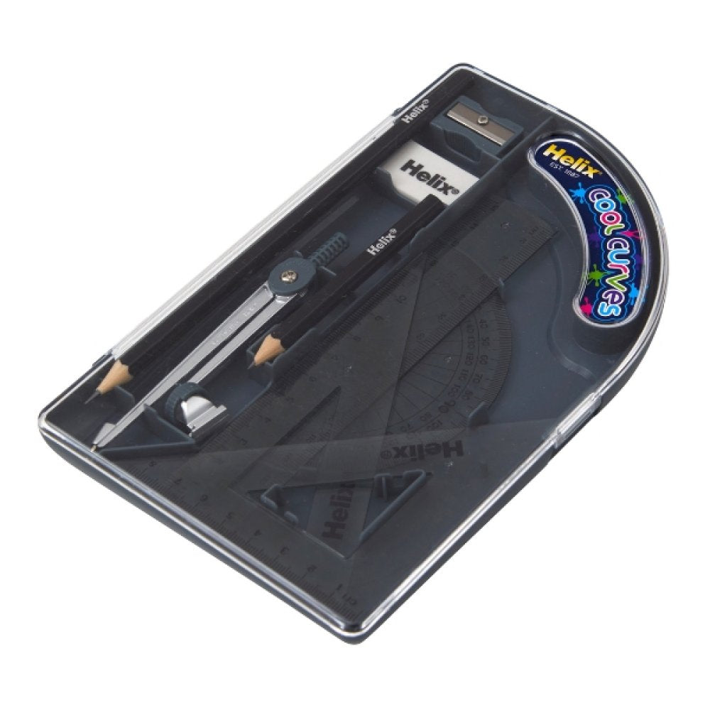 Helix Cool Curves Maths Set (Assorted Colours)