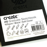 Create A6 Graduate Sketching Pad Black