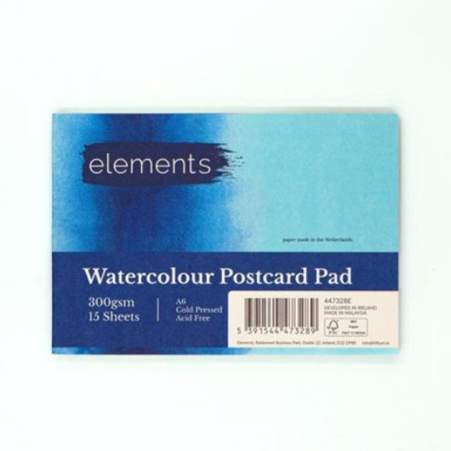 Elements Watercolour Postcard Pad 300gsm A6