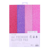 Dovecraft Glitter Card A4 Pad - Pretty Posy