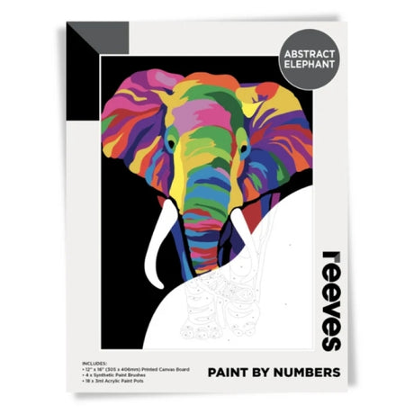 Reeves Paint By Numbers Set 12x16 - Abstract Elephant
