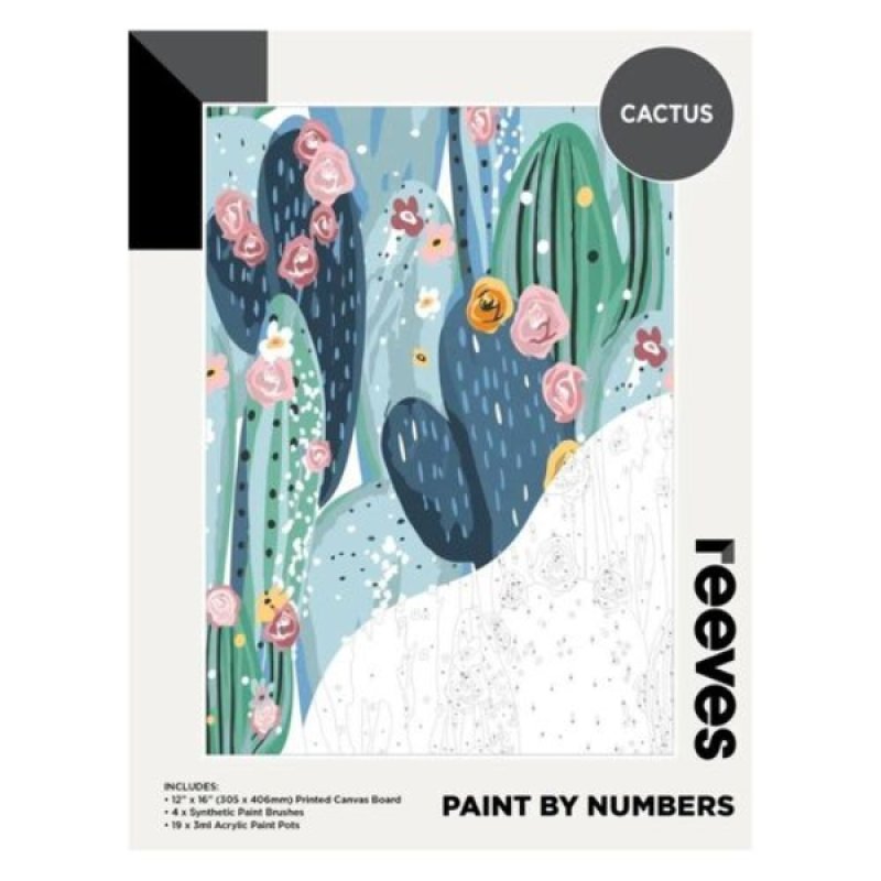 Reeves Paint By Numbers Set 12x16 - Cactus