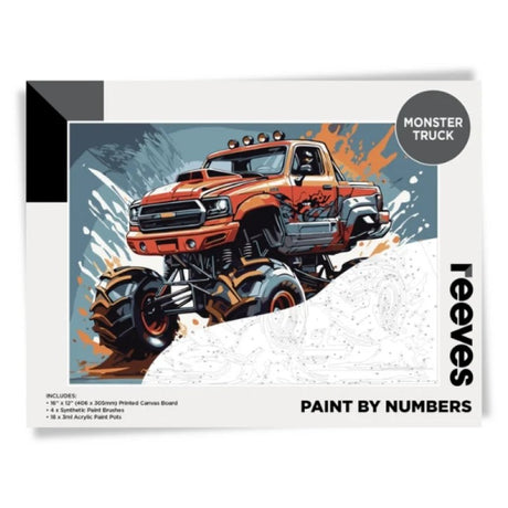 Reeves Paint By Numbers Set 12x16 - Monster Truck