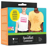 Speedball Fabric Inks Set - Fluorescent Colours