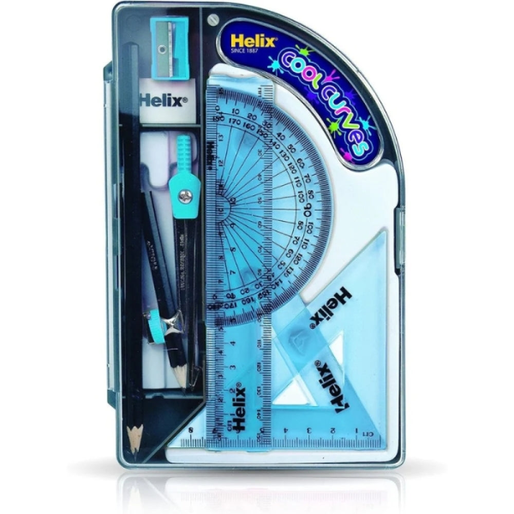 Helix Cool Curves Maths Set Cool Colours (Assortment)
