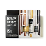 Liquitex Basics Acrylic Set - Metallic & Iridescent ( 6x22ml)