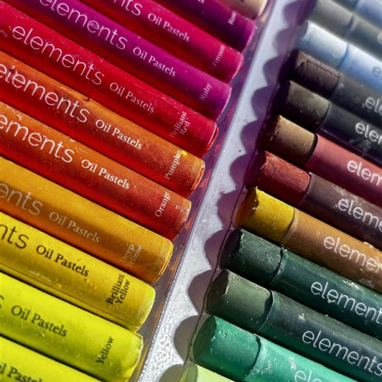 Elements Slim Oil Pastels 50 Colours Set