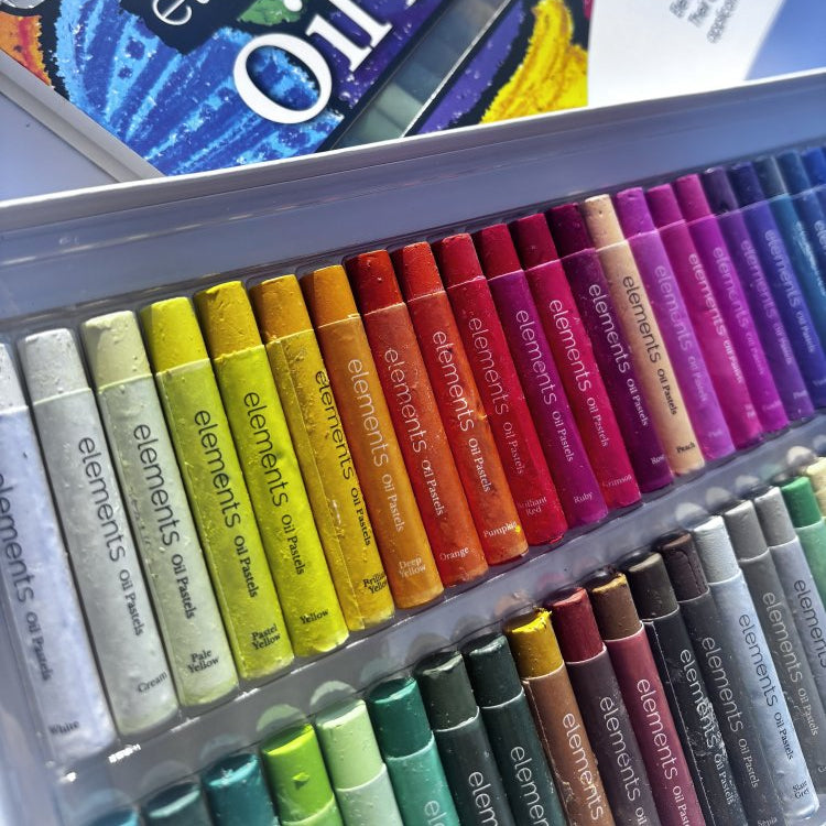 Elements Slim Oil Pastels 50 Colours Set