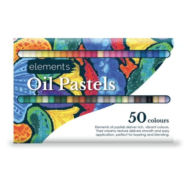 Elements Slim Oil Pastels 50 Colours Set