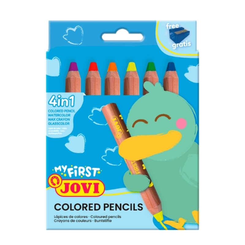 JOVI My First Coloured Wooden Pencils (6 Pack)