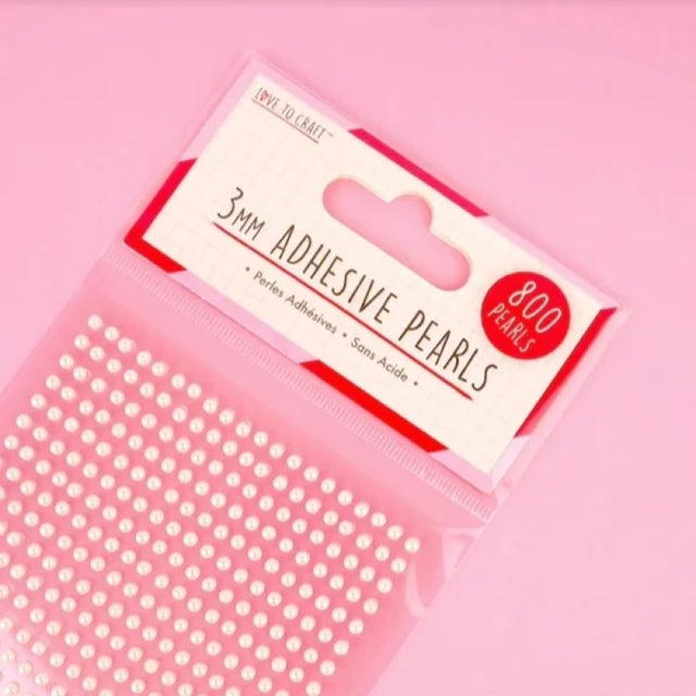 Love to Craft Adhesive Pearls 3mm - Ivory (800 Pack)