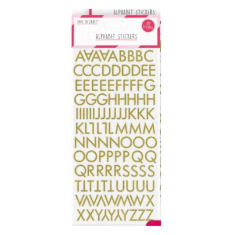 Love to Craft Alphabet Stickers - Gold