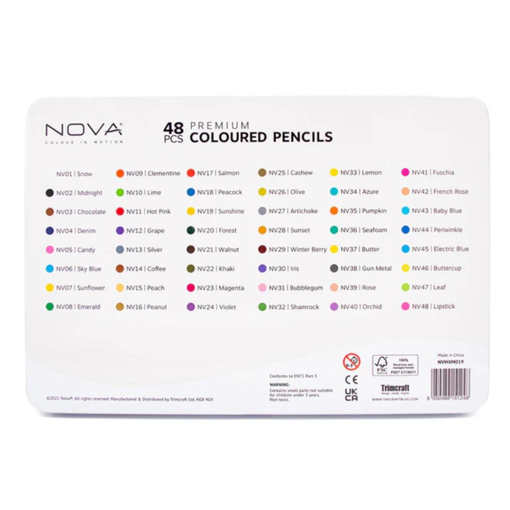 NOVA Premium Colouring Pencils (48 Pieces)