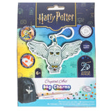 Crystal Art Bag Charm packaging featuring a Harry Potter owl design on a blue and purple background.