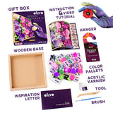 OKTO Wood & Clay Craft DIY Kit -  Inspiration Flowers