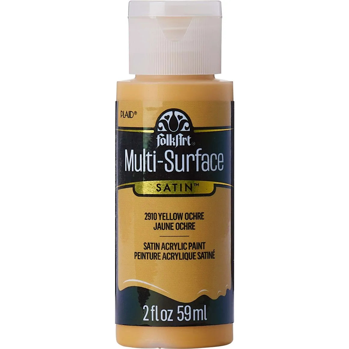 FolkArt Multi-Surface Acrylic 59ml - Yellow Ochre